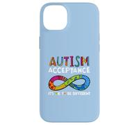 It's Ok to Be Different Symbole de l'infini Acceptation de l'Autisme Coque pour iPhone 14 Plus