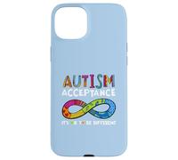 It's Ok to Be Different Symbole de l'infini Acceptation de l'Autisme Coque pour iPhone 15 Plus