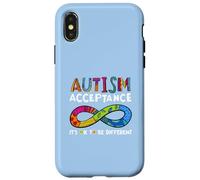 It's Ok to Be Different Symbole de l'infini Acceptation de l'Autisme Coque pour iPhone X/XS