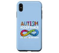 It's Ok to Be Different Symbole de l'infini Acceptation de l'Autisme Coque pour iPhone XS Max