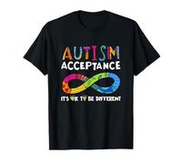 It's Ok to Be Different Symbole de l'infini Acceptation de l'Autisme T-Shirt
