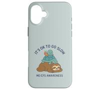 It's OK to Go Slow - ME/CFS Awareness - Paresseux, Tortue, Escargot Coque pour iPhone 16 Plus