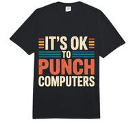 It's Ok to Punch Computers Rage du Programmeur - Comfort Colors Adult Heavyweight T-Shirt