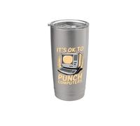 It's Ok To Punch Computers Rage du programmeur - Gobelet isotherme en acier inoxydable double paroi