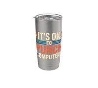 It's Ok To Punch Computers Rage du programmeur - Gobelet isotherme en acier inoxydable double paroi