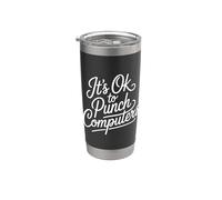 It's Ok To Punch Computers Rage du programmeur - Gobelet isotherme en acier inoxydable double paroi