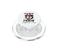It's Okay I'm Okay Everything is Okay Funny Opossum PopSockets PopGrip pour MagSafe