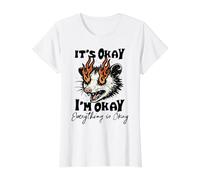 It's Okay I'm Okay Everything is Okay Funny Opossum T-Shirt Graphique avec Valeur