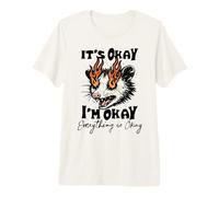 It's Okay I'm Okay Everything is Okay Funny Opossum T-Shirt Haut de Gamme