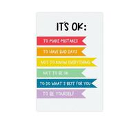 It's Okay, Positive Affirmation for Kids, Classroom Art, Motivational Poster, Playroom, Homeschool Canvas Poster Wall Art Print Picture Painting for Living Room Decoration 30,5 x 45,7 cm (30 x 45,7 cm