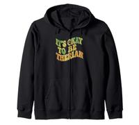 It's Okay to Be Therian Hippie Esthétique Theriotype Pride Sweat à Capuche
