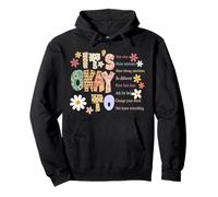 It's Okay to Start Over Make Mistakes Boho Floral Femme Homme Sweat à Capuche