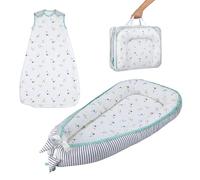 It's Petite Nid bébé nouveau-né avec sac pour bébé assorti - Réducteur de lit bébé 100 % coton écologique - Ninho pour bébé - Baby Nest