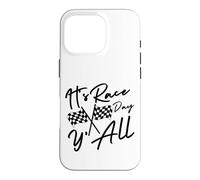 It's Race Day Y'all Checkered Flag Dirt Track Racing Coque pour iPhone 16 Pro