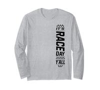 Its Race Day Yall Racing Performance Drapeau à Damier Assorti Manche Longue