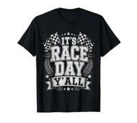 Its Race Day Yall Racing Performance Drapeau à Damier Assorti T-Shirt