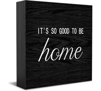 It'S So Good To Be Home (3) - Décoration d'intérieur rustique - Idée cadeau - Panneau en bois - Pour bureau, étagère, décoration de chambre de ferme - 12,7 x 12,7 cm