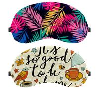 It's So Good to Be Home Lot de 2 masques pour les yeux, masque de sommeil pour les yeux pour dormir sur le côté, bandeau de nuit zéro pression oculaire, couverture de sommeil réglable, bloque