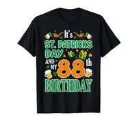 It's St Patrks Day & My 88th Birthday Irish Clover Bday T-Shirt