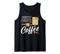 It's Tax Season Debits Credits & Coffee Cup Funny Accountant Débardeur