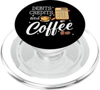 It's Tax Season Debits Credits & Coffee Cup Funny Accountant PopSockets PopGrip pour MagSafe