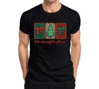 It's The Most Wonderful Time Christmas Tree Bow Holiday T-shirt vintage pour homme, Noir , 3XL