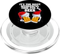 It's The Most Wonderful Time for A Beer Lover Christmas PopSockets PopGrip pour MagSafe