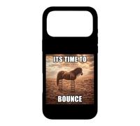 It's Time to Bounce Funny Horse Meme Coque pour iPhone 17 Pro Max