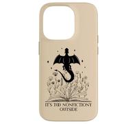 It's Too Nonfictiony Outside Book Dragon Reading Fantasy Era Coque pour iPhone 14 Pro