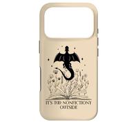 It's Too Nonfictiony Outside Book Dragon Reading Fantasy Era Coque pour iPhone 17 Pro