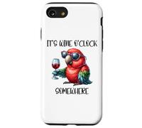 It's Wine O Clock Drinking Parrot Its 5 O'Clock Somewhere Coque pour iPhone SE (2020) / 7/8