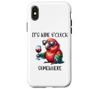 It's Wine O Clock Drinking Parrot Its 5 O'Clock Somewhere Coque pour iPhone X/XS