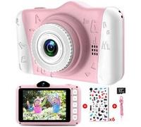 ITSHINY Appareil Photo Enfants - Appareil Photo Numérique pour Enfants avec 3,5 Pouces Grand écran 1080P HD 12MP Carte SD 32 Go Intégré pour 3-10 Ans Filles Garçons Cadeaux de Noël Nouvel an Jouets