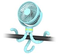 ITSHINY Ventilateur Poussette Bebe, 8000mAh Ventilateur portable, Ventilateur bureau Rechargeable Mini ventilateur de Refroidissement avec Trépied Flexible pour lit d'enfant Tapis roulant Siège Auto