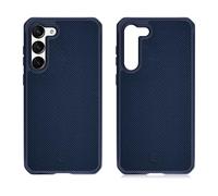 Itskins Ballistic R Coque de protection en nylon compatible avec Samsung Galaxy S23+, légère, antidérapante, résistante aux chocs, bleu foncé