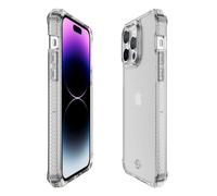 Itskins Coque de protection hybride transparente compatible avec iPhone 14 Pro, coque hybride fine, anti-jaunissement et résistante aux chocs, coque de téléphone militaire | Transparent