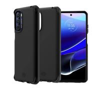 Itskins Étui de protection hybride en soie compatible avec Moto G Stylus 5G 2022, souple, antidérapant, fin, résistant aux chocs et coque de téléphone de qualité militaire - Noir