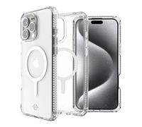 ITSKINS Hybrid R // Étui de protection magnétique transparent pour iPhone 16 Pro, compatible avec MagSafe, coque hybride fine, anti-jaunissement, coque militaire antichoc - Transparent