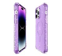 Itskins Supreme R Spark Coque de protection magnétique pour iPhone 14 Pro, compatible avec MagSafe, coque hybride fine, anti-jaunissement, coque militaire antichoc - Violet clair
