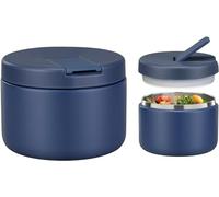 Itslife Boîtes Alimentaires Isothermes, 350ml Boîte Isotherme Repas Chaud, Thermoisolant Boîte avec couvre boucle, Porte Aliments en Acier Inoxydable à Double Couche pour Ecole,Bureau, Bleu