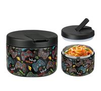 Itslife Boîtes Alimentaires Isothermes, 350ml Boîte Isotherme Repas Chaud, Thermoisolant Boîte avec couvre boucle, Porte Aliments en Acier Inoxydable à Double Couche pour Ecole,Bureau, Manette de jeu