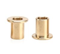 ITSOGOO 2 Pièces Bride Roulement Manchon 10x14x20 mm,Laiton Douille Auto Lubrifiant Bagues,Bride Manchon Roulement Fritté pour Industriel Équipement Machines et Outils