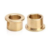 ITSOGOO 2 Pièces Bride Roulement Manchon 12x16x12 mm,Laiton Douille Auto Lubrifiant Bagues,Bride Manchon Roulement Fritté pour Industriel Équipement Machines et Outils