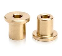 ITSOGOO 2 Pièces Bride Roulement Manchon 4x8x10 mm,Laiton Douille Auto Lubrifiant Bagues,Bride Manchon Roulement Fritté pour Industriel Équipement Machines et Outils