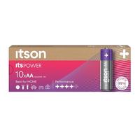 ITSON, AA Piles alcalines, Paquet de 10, pour horloges, Torches, télécommandes, LR6IPO/10CB