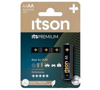 ITSON, AA Premium Piles alcalines, paquete de 4, idéales pour Les appareils Photo, Les manettes de Jeu, LR6IPR/4CP
