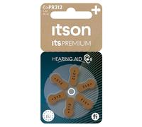 ITSON Blister de 6 Piles Auditives Zinc-Air Hearing aid PR312/PR41 ItsPREMIUM
