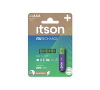 ITSON Boîte de 4 piles rechargeables AAA Pro NiMH prêtes à l'emploi, 800 mAh