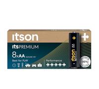 ITSON, AA Premium Piles alcalines, paquete de 8, idéales pour Les appareils Photo, Les manettes de Jeu, LR6IPR/8CB