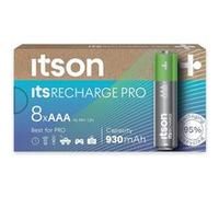 ITSON Boîte de 8 piles rechargeables AAA Pro NiMH prêtes à l'emploi, 930 mAh G